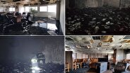 وقوع آتش‌سوزی در یک دانشکده بر اثر شدت گرمای‌هوا + عکس
