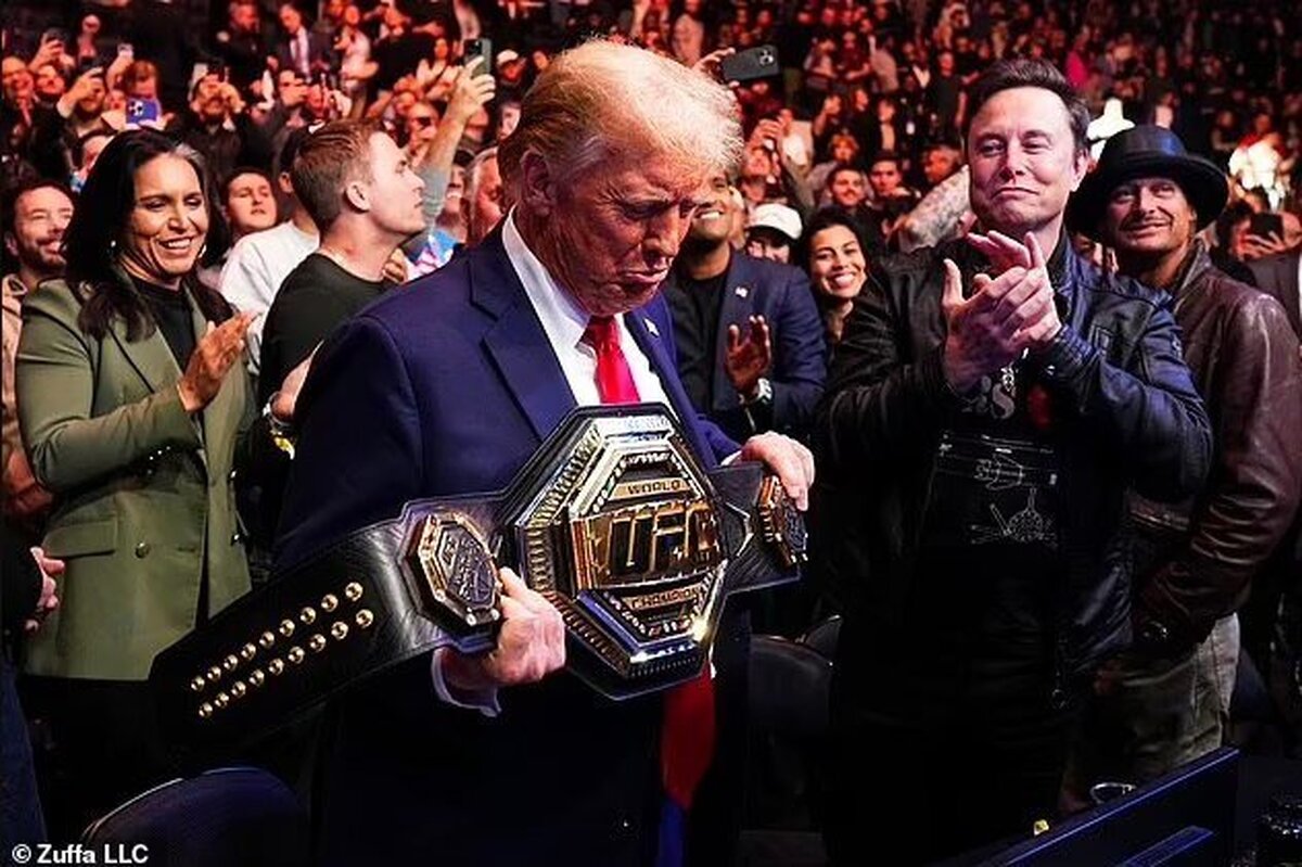 ترامپ کمربند UFC گرفت!